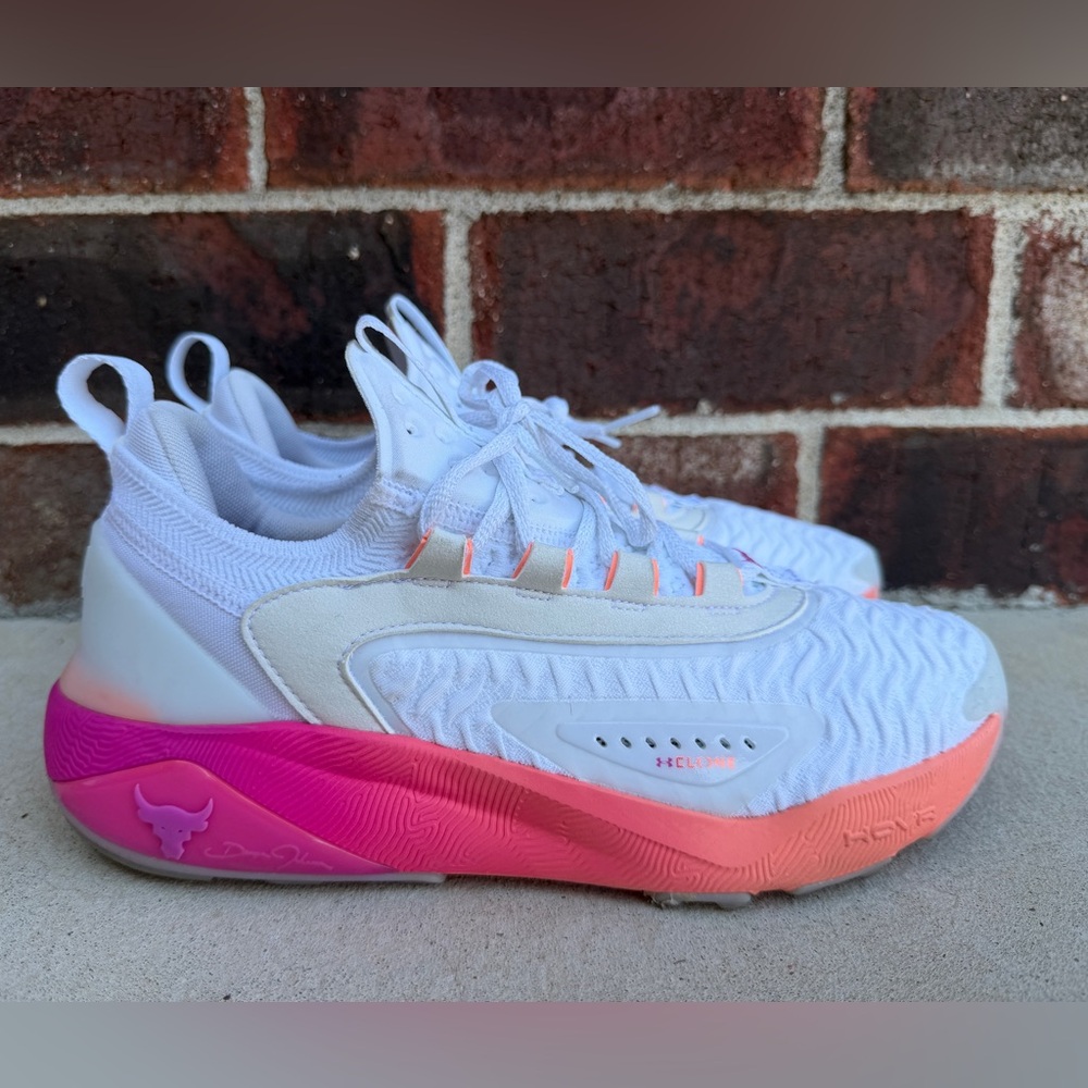 Under Armour White and Pink Shoes - Project Rock